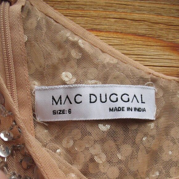 Mac Duggal 93552 Women ONE SHOULDER SHEER HAND BEADED MINI DRESS - Picture 13 of 15